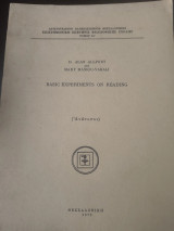 Basic experiments on reading