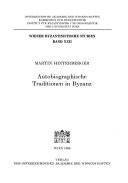 Autobiographische Traditionen in Byzanz