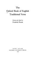 The Oxford Book of English Traditional Verse