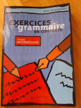 Exercices de grammaire en contexte, Niveau intermédiaire