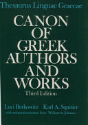 Thesaurus Linguae Graecae Canon of Greek Authors and Works