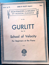 School of velocity for beginners at the piano. op.141