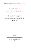 Karl Marx, Friedrich Engels. Werke