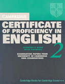 Cambridge Certificate of Proficiency in English 2 Student's Book with Answers