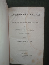 Anthologia Lyrica continens Theognidem, Babrium, Anacreontea cum Ceterorum Poetarum