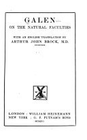 Galen On the Natural Faculties