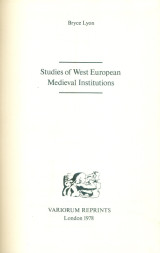 Studies of West European Medieval Institutions