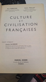 Culture Et Civilisation Francaises Ginestier P. y Maillet A. Ed. Marcel Didier
