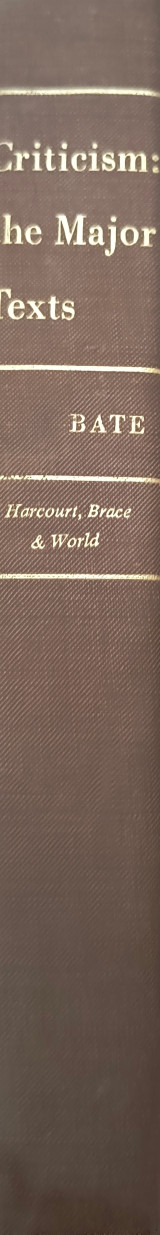 Criticism : The major Texts