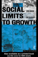 Social Limits to Growth