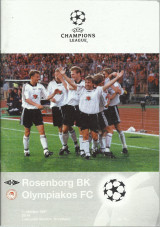 Ρόζενμποργκ – Ολυμπιακός – 1997-1998 UEFA Champions League - Πρόγραμμα Αγώνα - Rosenborg - Olympiakos Match Program