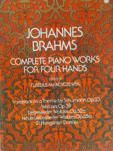 Johannes Brahms complete piano works for four hands