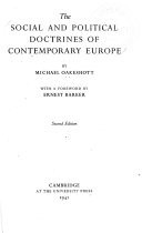 The Social and Political Doctrines of Contemporary Europe