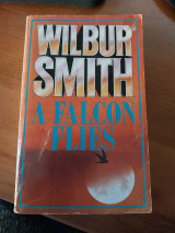 A falcon flies
