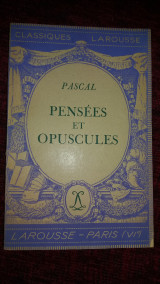 Pensees et opuscules