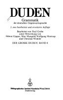 Der Duden in 10 Bänden. 4. Duden - Grammatik der deutschen Gegenwartssprache