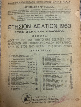 Ετήσιον Δελτίον 1963, έτος Δέκατον Έβδομον, θέματα δοθέντα εις τας εισαγωγικάς εξετάσεις