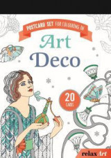 Postcard set for colouring in: Art deco