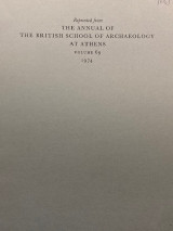 The annual of the British school of archaeology at Athens volume 69 1974