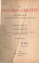 Il piccolo ghiotti, vocabolario italiano-francese e francese-italiano