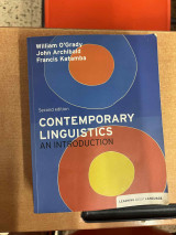 Contemporary linguistics an introduction
