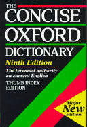 The Concise Oxford Dictionary of Current English
