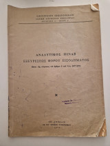 Αναλυτικός Πίναξ Εξευρέσεως Φόρου Εισοδήματος