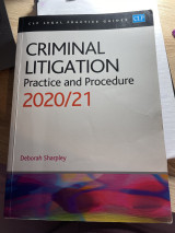 Criminal litigation - practice and procedure (2020/2021)