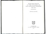 Selected essays on the dynamics of the capitalist economy, 1933-1970