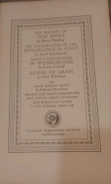 The history of Tom Jones - The civilization of the renaissane in Italy - Alice's adventures in wonderland - Leaves of Grass